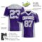 Purple0675-2 Custom Purple Gray-White Authentic Football Jersey