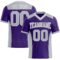 Purple0675 Custom Purple Gray-White Authentic Football Jersey