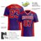 Purple0676-2 Custom Purple Red-White Authentic Football Jersey