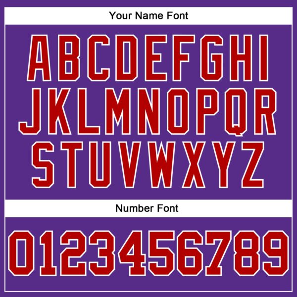 Custom Purple Red-White Authentic Football Jersey