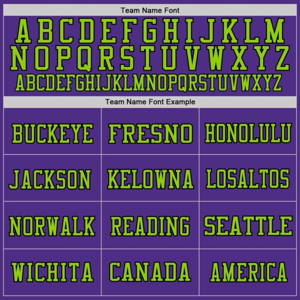 Custom Purple Black-Neon Green Mesh Authentic Football Jersey