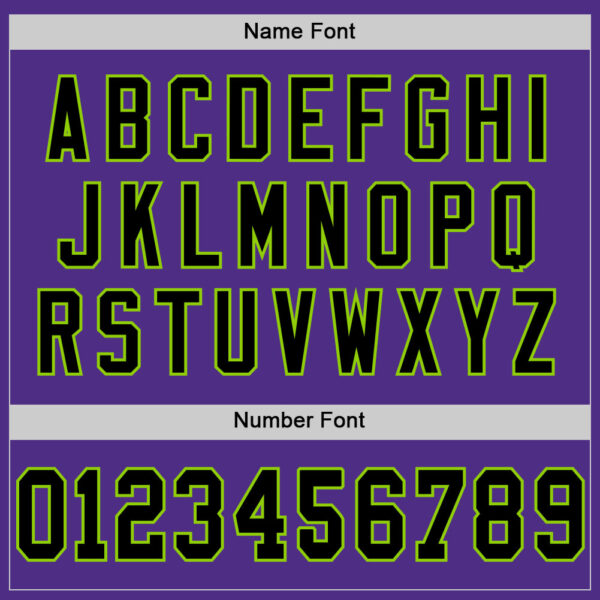Custom Purple Black-Neon Green Mesh Authentic Football Jersey