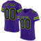 Purple0779 Custom Purple Black-Neon Green Mesh Authentic Football Jersey