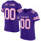 Purple0782 Custom Purple Light Pink Mesh Authentic Football Jersey