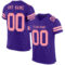 Purple0783 Custom Purple Medium Pink Mesh Authentic Football Jersey