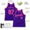 Custom Purple Pink Authentic Throwback Basketball Jersey
