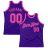 Custom Purple Pink Authentic Throwback Basketball Jersey