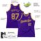 Custom Purple Old Gold Authentic Throwback Basketball Jersey