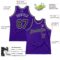 Custom Purple Black-Gray Authentic Throwback Basketball Jersey
