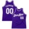 Custom Purple White Authentic Throwback Basketball Jersey