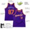 Custom Purple Orange-Gray Authentic Throwback Basketball Jersey
