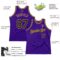 Custom Purple Black-Old Gold Authentic Throwback Basketball Jersey