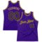Custom Purple Black-Old Gold Authentic Throwback Basketball Jersey