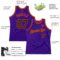Custom Purple Black-Orange Authentic Throwback Basketball Jersey
