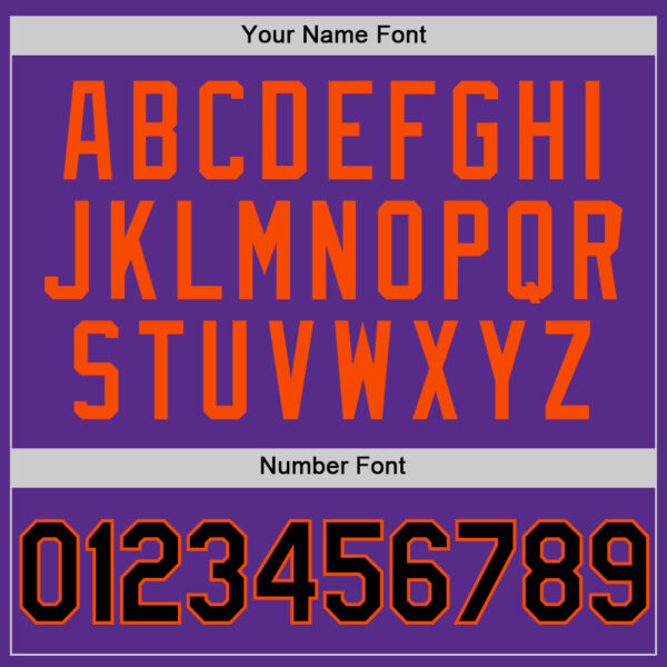 Custom Purple Black-Orange Authentic Throwback Basketball Jersey