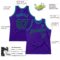Custom Purple Black-Teal Authentic Throwback Basketball Jersey