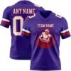 Custom Purple White-Red Authentic Football Jersey
