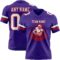 Purple0858-1 Custom Purple White-Red Authentic Football Jersey
