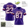 Custom Purple White-Red Authentic Football Jersey