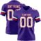 Purple0858 Custom Purple White-Red Authentic Football Jersey