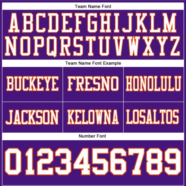 Custom Purple White-Orange Authentic Football Jersey
