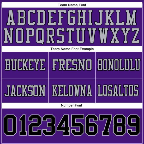 Custom Purple Black-Gray Authentic Football Jersey
