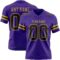 Purple0865 Custom Purple Black-Old Gold Authentic Football Jersey