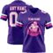 Purple0867-1 Custom Purple White-Pink Authentic Football Jersey