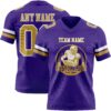 Custom Purple Old Gold-White Authentic Football Jersey
