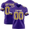 Custom Purple Old Gold-White Authentic Football Jersey