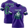 Custom Purple Kelly Green-White Authentic Football Jersey
