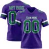Custom Purple Kelly Green-White Authentic Football Jersey