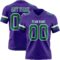 Purple0874 Custom Purple Kelly Green-White Authentic Football Jersey