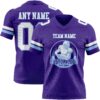 Custom Purple White-Light Blue Authentic Football Jersey