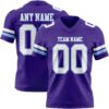 Custom Purple White-Light Blue Authentic Football Jersey