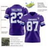 Custom Purple White-Light Blue Authentic Football Jersey