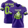 Custom Purple Neon Green-White Authentic Football Jersey