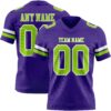 Custom Purple Neon Green-White Authentic Football Jersey