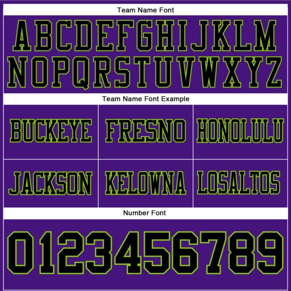 Custom Purple Black-Neon Green Authentic Football Jersey