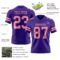 Purple0882-2 Custom Purple Medium Pink Authentic Football Jersey