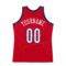 Custom Red White-Navy Authentic Throwback Basketball Jersey