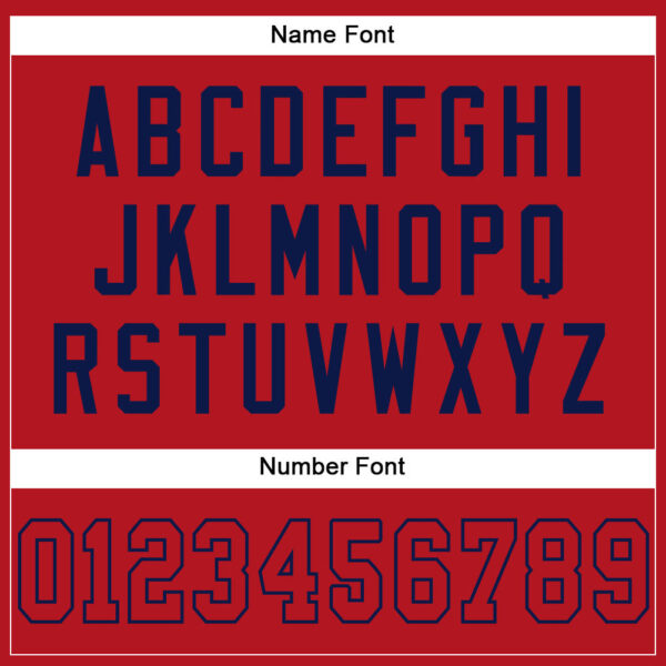 Red0278-3 Custom Red Red-Navy Mesh Authentic Football Jersey