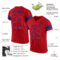 Red0279-1 Custom Red Red-Royal Mesh Authentic Football Jersey