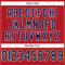Red0286-3 Custom Red Navy-Old Gold Mesh Authentic Football Jersey