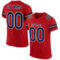 Red0286 Custom Red Navy-Old Gold Mesh Authentic Football Jersey