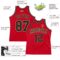 Custom Red Black-Old Gold Authentic Throwback Basketball Jersey