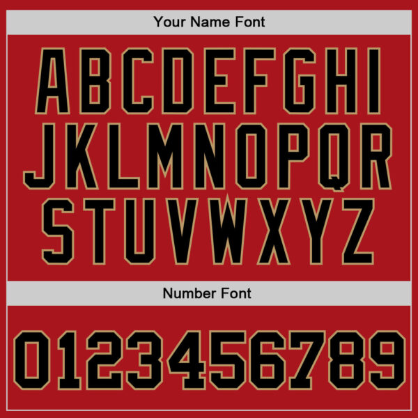 Custom Red Black-Old Gold Authentic Throwback Basketball Jersey