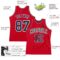 Custom Red Navy-Old Gold Authentic Throwback Basketball Jersey