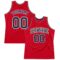 Custom Red Navy-Old Gold Authentic Throwback Basketball Jersey
