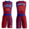 Custom Red Red-Royal Round Neck Sublimation Basketball Suit Jersey